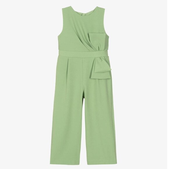 Abel & Luna Other - Chic green crêpe jumpsuit for girls by Abel & Lula size 10-
